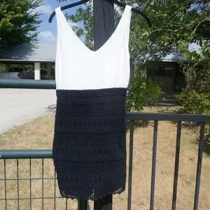 LOFT | Dresses | Ann Taylor Loft Crochet Lace Pencil Dress Sleevless Black  White P Petites | Poshmark